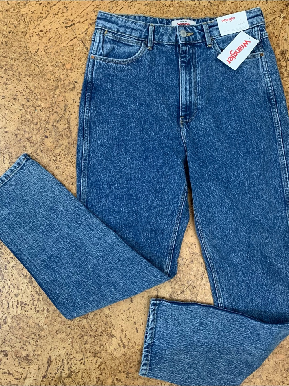 Wrangler Mom Fit  Classic Blue Denim Jeans